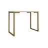 Mesa Industrial Escrivaninha Moderna Mdf 120x60 Metalon Dourado Plancasa:sal Rosa - 3