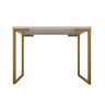 Mesa Industrial Escrivaninha Moderna Mdf 120x60 Metalon Dourado Plancasa:sal Rosa - 4