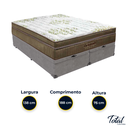 Ver imagem 3 de Cama Box Baú Bipartido Casal Cinza e Colchão Gold Ultragel Molas Ensacadas Ortobom