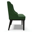 Ver imagem 7 de Kit 8 Cadeiras Estofadas Para Sala De Jantar Base Fixa De Madeira Preto Lia Suede Verde - Ibiza