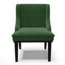 Ver imagem 5 de Kit 8 Cadeiras Estofadas Para Sala De Jantar Base Fixa De Madeira Preto Lia Suede Verde - Ibiza