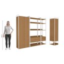 Ver imagem 5 de Kit Dormitorio 3 Portas 6 Gavetas Industrial Marrom/Canela/Branco