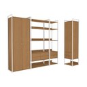 Ver imagem 2 de Kit Dormitorio 3 Portas 6 Gavetas Industrial Marrom/Canela/Branco