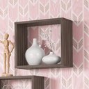 Ver imagem 3 de Nicho Quadrado de Parede Percasa 33X33X21cm em MDP Cor Carvalho com Acabamento Lacca