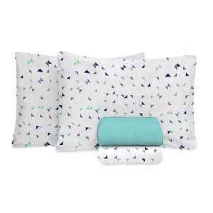 Jogo de Cama Queen Size 200 4 Pçs Algodão Estampado Macio