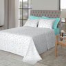 Jogo de Cama Queen Size 200 4 Pçs Algodão Estampado Macio - 4