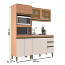 Ver imagem 3 de Cozinha Modulada Cecilia 3 Peças, com Aéreo 1,20 Portas de Vidro