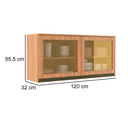 Ver imagem 7 de Cozinha Modulada Cecilia 3 Peças, com Aéreo 1,20 Portas de Vidro