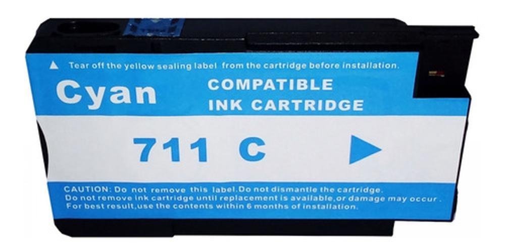 Kit 4 Cartuchos Compatíveis 711Xl Para T120 T520 - 5
