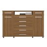 Cômoda Atlanta D01 2 Portas e 7 Gavetas Amêndola Touch - ADJ DECOR - 4