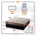 Ver imagem 2 de Conjunto Cama Box Espuma Espuma Chicago Marrom Casal 138x188x57