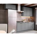 Ver imagem 1 de Kit Cozinha Modulada 5 Peças Americana 2 Aéreos + 2 Balcões + 1 Complementos sem Pia Cz132 Cinza