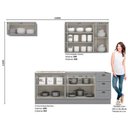 Ver imagem 5 de Kit Cozinha Modulada 5 Peças Americana 2 Aéreos + 2 Balcões + 1 Complementos sem Pia Cz132 Cinza