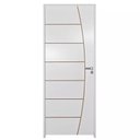 Ver imagem 1 de Porta de Madeira Semi-oca Primer Belíssima Frisada Bat11 Cm Eco Fech Ext Modena-210x62 Lado Esquerdo