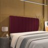 Cabeceira Painel Olivia Casal 140 cm Veludo Vinho Trabalhado A125 - D'Rossi - 2