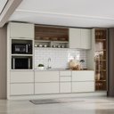 Ver imagem 1 de Cozinha Completa Fineze 6 Portas 8 Gavetas com Vidro 100% MDF Areia Hp - Henn