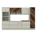 Ver imagem 2 de Cozinha Completa Fineze 6 Portas 8 Gavetas com Vidro 100% MDF Areia Hp - Henn