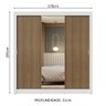 Guarda-roupa Casal 3 Portas de Correr com Espelho Branco/rustic Nobre Madesa - 4