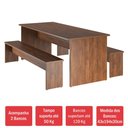 Ver imagem 2 de Mesa de Jantar 4 Lugares Salin Seda - Viero Móveis