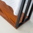 Ver imagem 6 de Kit Toalheiro de Piso e Papeleira Lovell Metal Peroba Preto Base em Madeira Dhom