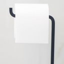 Ver mais imagens de Kit Toalheiro de Piso e Papeleira Lovell Metal Peroba Preto Base em Madeira Dhom