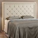 Ver imagem 1 de Cabeceira para Cama Box King 219cm Phili Linho Bege - Sallar Home