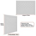 Ver imagem 2 de Cabeceira para Cama Box King 219cm Phili Linho Bege - Sallar Home