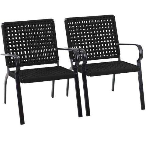 2 Poltrona Alumínio Corda Náutica Porto Rico Área Jardim Piscina Trama Original