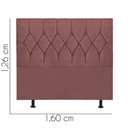 Ver imagem 3 de Cabeceira Estofada Cama Box Queen 160cm Istambul Suede Rose- Mabe Magazine