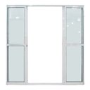 Ver imagem 2 de Porta de Alumínio 4 Folhas com Fechadura Abertura Central 210x200cm Branco Allo Esquadrias