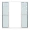 Porta de Alumínio 4 Folhas com Fechadura Abertura Central 210x200cm Branco Allo Esquadrias - 2