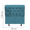 Ver imagem 3 de Cabeceira Estofada Cama Box Solteiro 90cm París Corino Azul Turquesa- Mabe Magazine