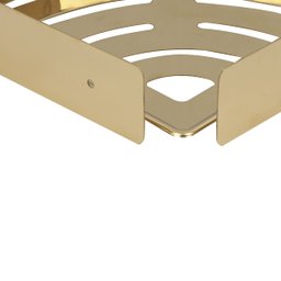Suporte Shampoo de Canto Parede Banheiro Aço Inox Dourado - 4