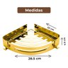 Suporte Shampoo de Canto Parede Banheiro Aço Inox Dourado - 11