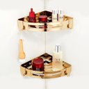 Ver imagem 5 de Suporte Shampoo de Canto Parede Banheiro Aço Inox Dourado