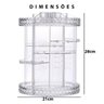 Organizador Maquiagem 360º Giratorio Acrilico Perfume Batom Base Creme Suporte Penteadeira Banheiro  - 3