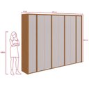 Ver imagem 6 de Guarda-roupa Casal 100% Mdf 8 Portas Easy Glow Amendoa Clean/off White