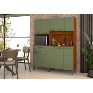 Conjunto Armário Jade 10 Portas – Perfeito para Cozinhas Pequenas e Médias