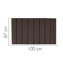 Ver imagem 2 de Painel Estofada Carla 100cm Solteiro Para Cama Box Quarto Corino Marrom - Gat Magazine