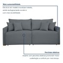 Ver imagem 5 de Sofá Cama Retrátil e Reclinável 2 Lugares 180cm Pés Madeira Maciça Júlia Yescasa