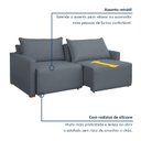 Ver imagem 4 de Sofá Cama Retrátil e Reclinável 180cm Júlia