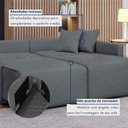 Ver mais imagens de Sofá Cama Retrátil e Reclinável 2 Lugares 180cm Pés Madeira Maciça Júlia Yescasa