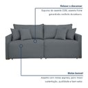 Ver imagem 7 de Sofá Cama Retrátil e Reclinável 2 Lugares 180cm Pés Madeira Maciça Júlia Yescasa