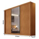 Ver imagem 3 de Guarda Roupa Casal Lôgan Plus 3 Portas 1 com Espelho 8 Gavetas Cinamomo - Novo Horizonte