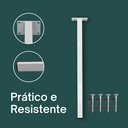 Ver imagem 4 de Suporte Mão Francesa 5 Un 40cm Branco Grapa de Parafusar Parede Granito Pia Banheiro Fixar Mármore
