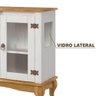 Aparador Rústico Madeira Maciça 3 Portas Vidro Lateral Branco Garapa D125vl Shop Jm - 3