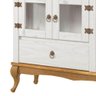 Aparador Rústico Madeira Maciça 3 Portas Vidro Lateral Branco Garapa D125vl Shop Jm - 5