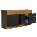 Ver mais imagens de Balcão De Pia 150 Cm 2 Portas E 2 Gavetas Rustic/Preto