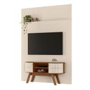 Ver imagem 1 de Painel Piso Teto New Interlagos com Rack Bancada Atlanta New Silverstone Naturale Off White- Madetec