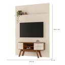 Ver imagem 2 de Painel Piso Teto New Interlagos com Rack Bancada Atlanta New Silverstone Naturale Off White- Madetec
